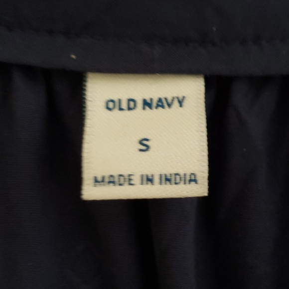 Sleeveless patterened navy shift dress. - Picture 3 of 3